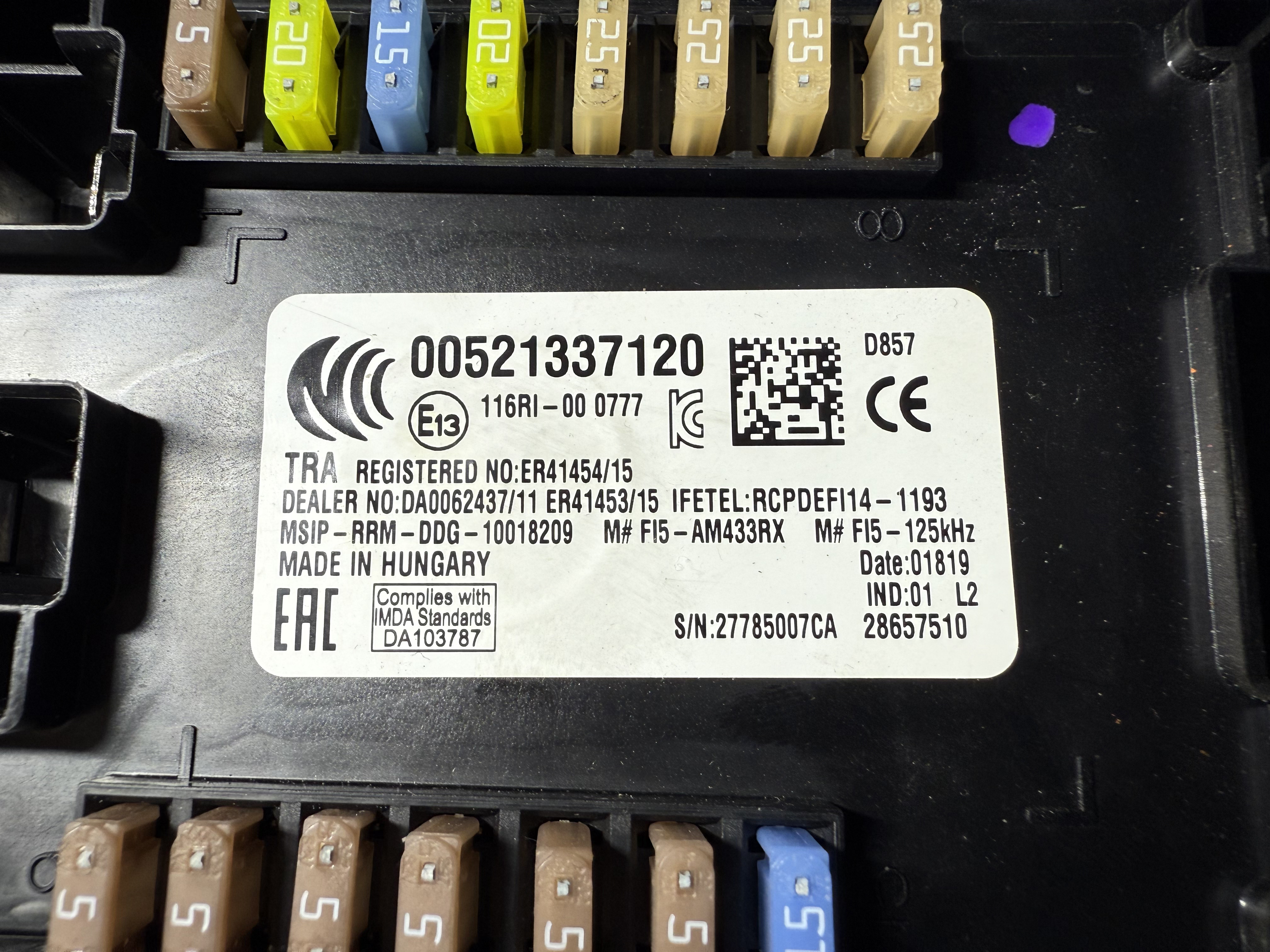 Fiat Comfort Module (BCM) - 00521337120