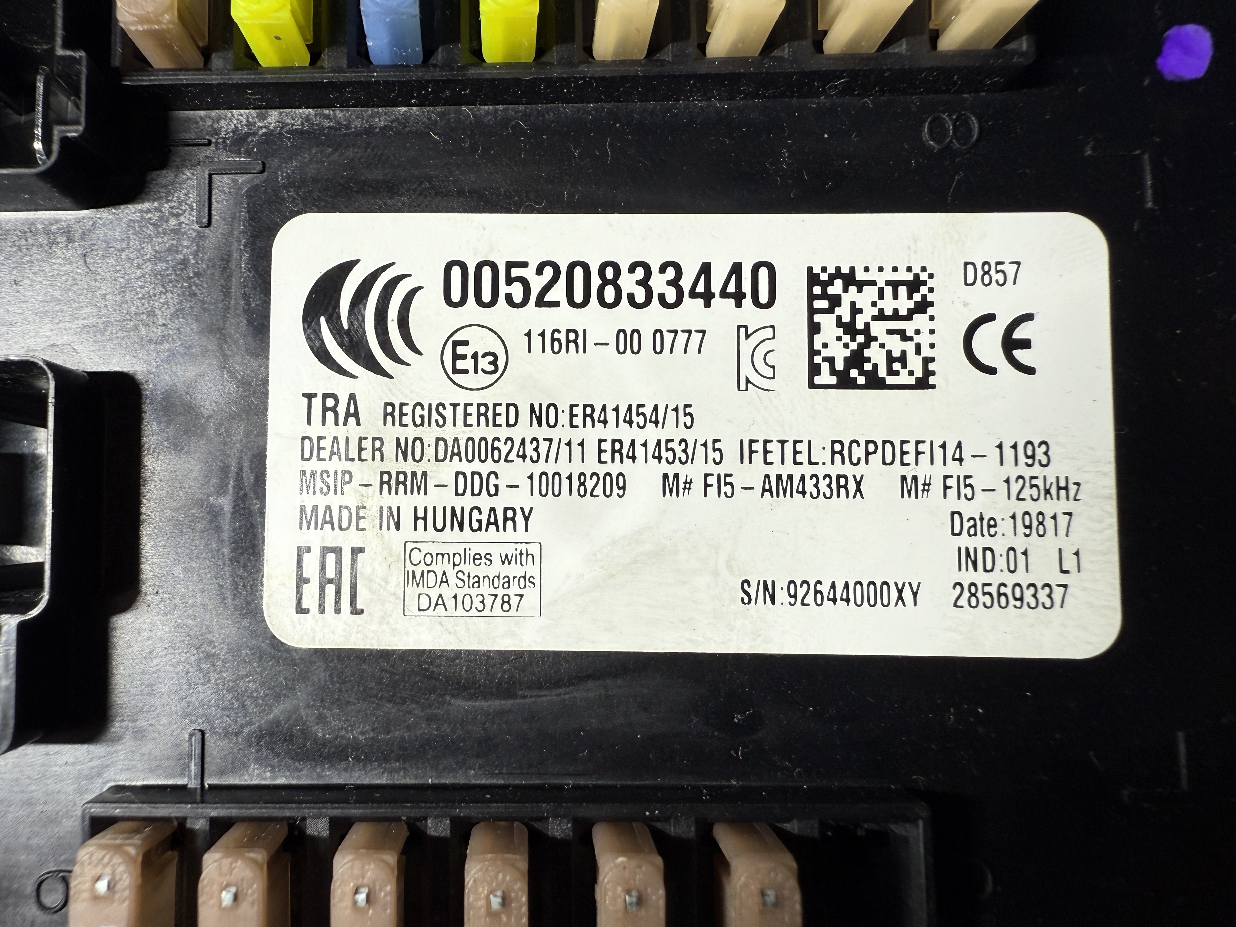 Fiat Comfort Module (BCM) - 00520833440